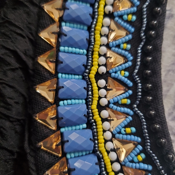 Beyonce for H&M Black Beaded embellished bodycon dress - Size Medium - Picture 13 of 16